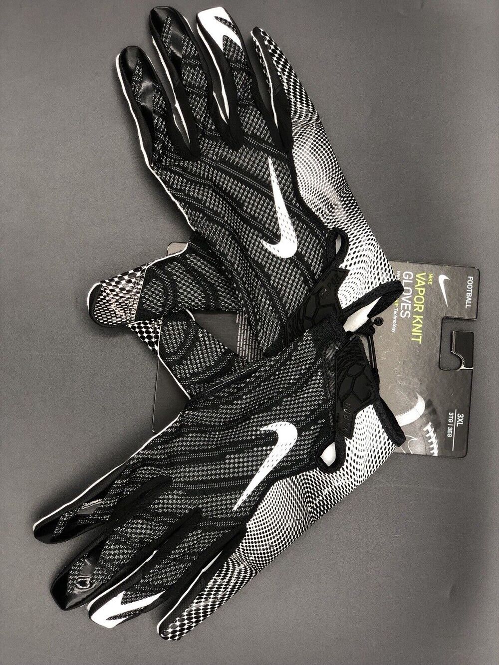 NEW Nike Vapor Knit Football Gloves Black Magnigrip Men's Size 3XL CJ9259-091
